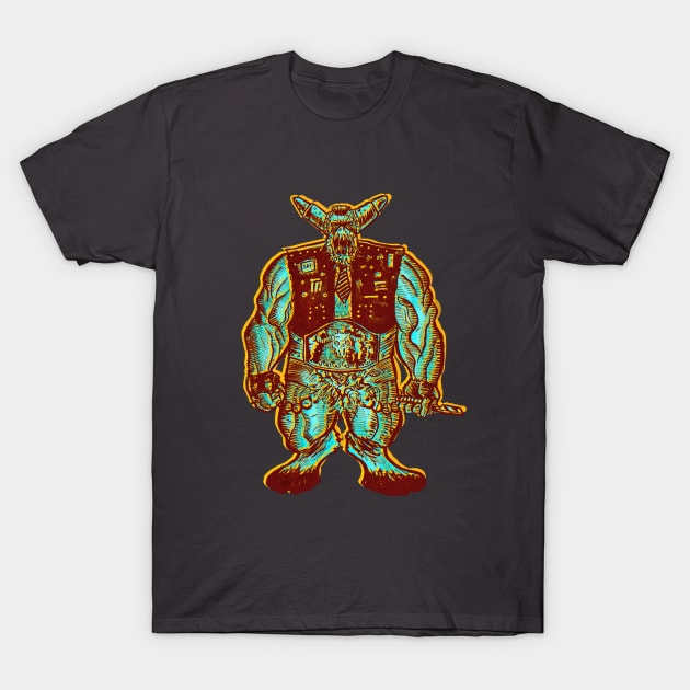 Wrestling Champ Biker Monster T-Shirt by jkroeg